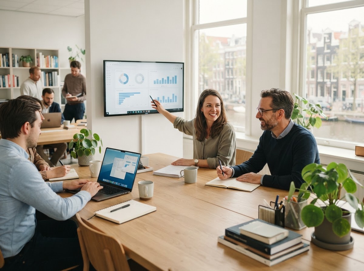 Vonk Tradewise team dat data-analyse en rapportages voorbereidt